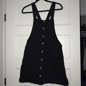 Black overall dress